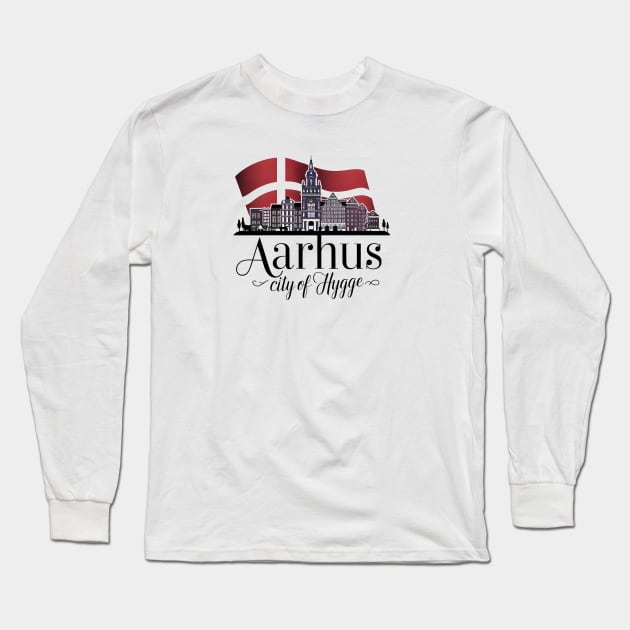 Cozy Aarhus Retreat Long Sleeve T-Shirt by Place Heritages